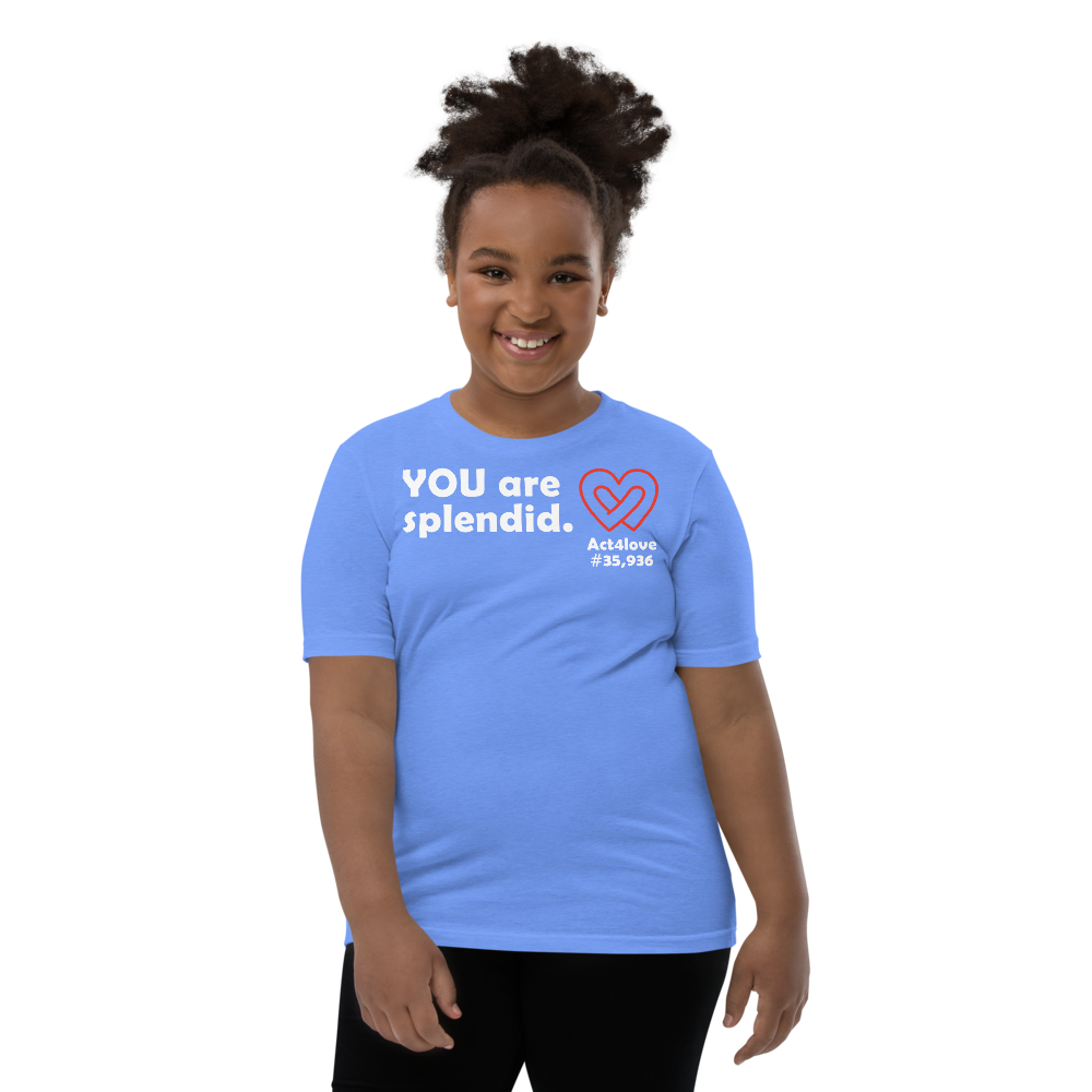 Act4love™ Uplifting Teen Unisex T-Shirt – White Text (Limited Edition)