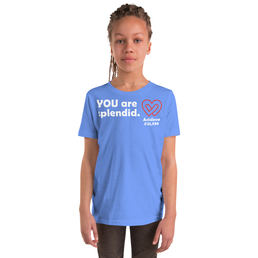 Act4love™ Uplifting Teen Unisex T-Shirt – White Text (Limited Edition)