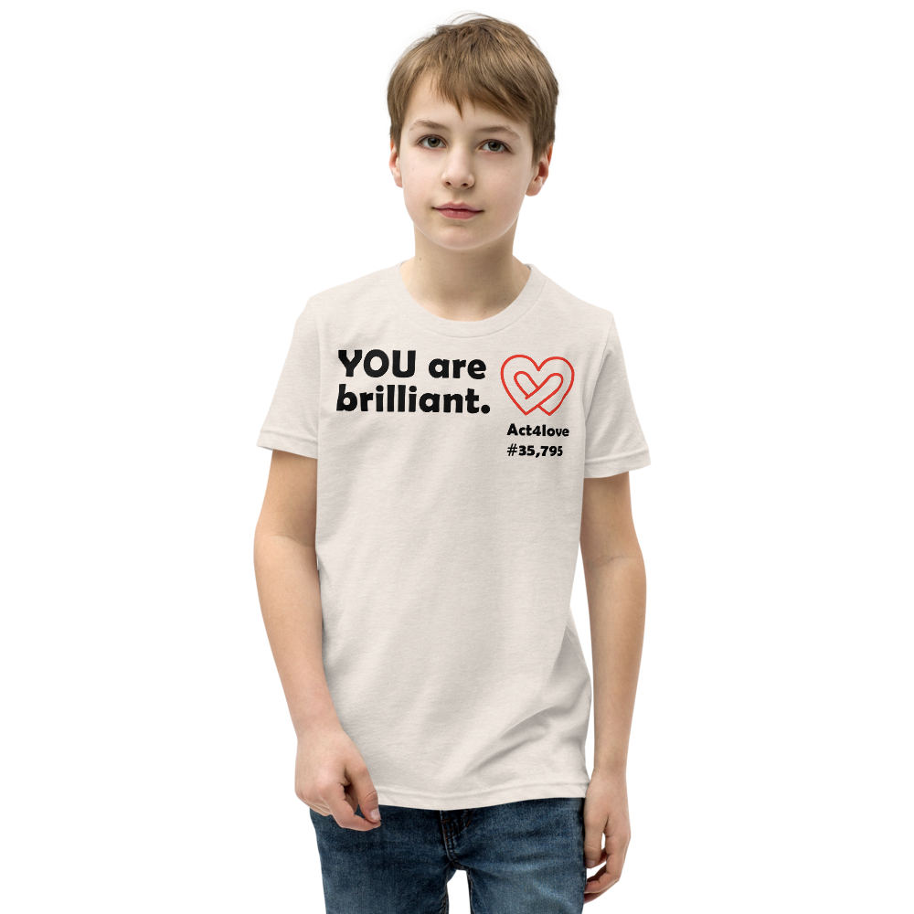 Act4love™ Uplifting Teen Unisex T-Shirt – Black Text (Limited Edition)