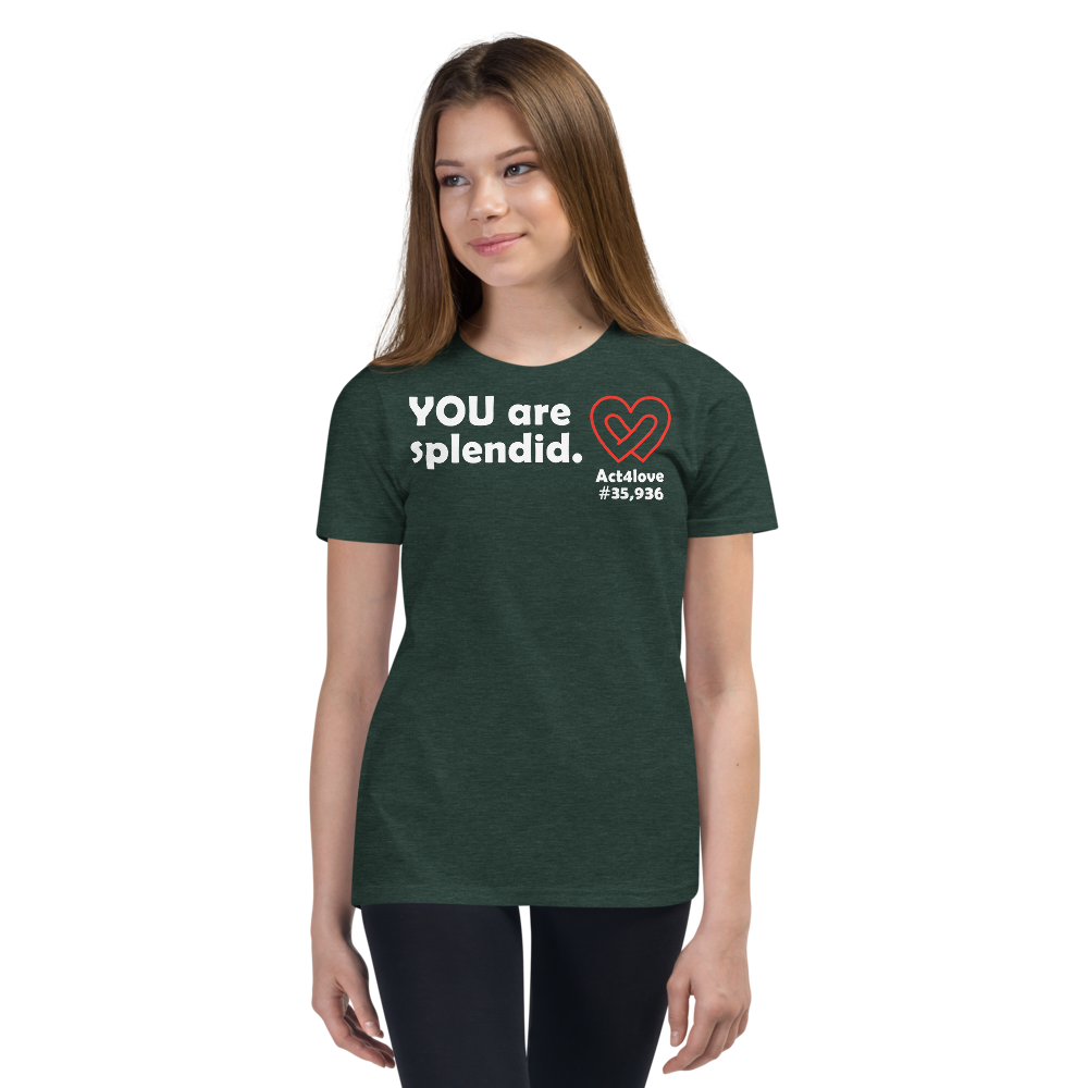 Act4love™ Uplifting Teen Unisex T-Shirt – White Text (Limited Edition)