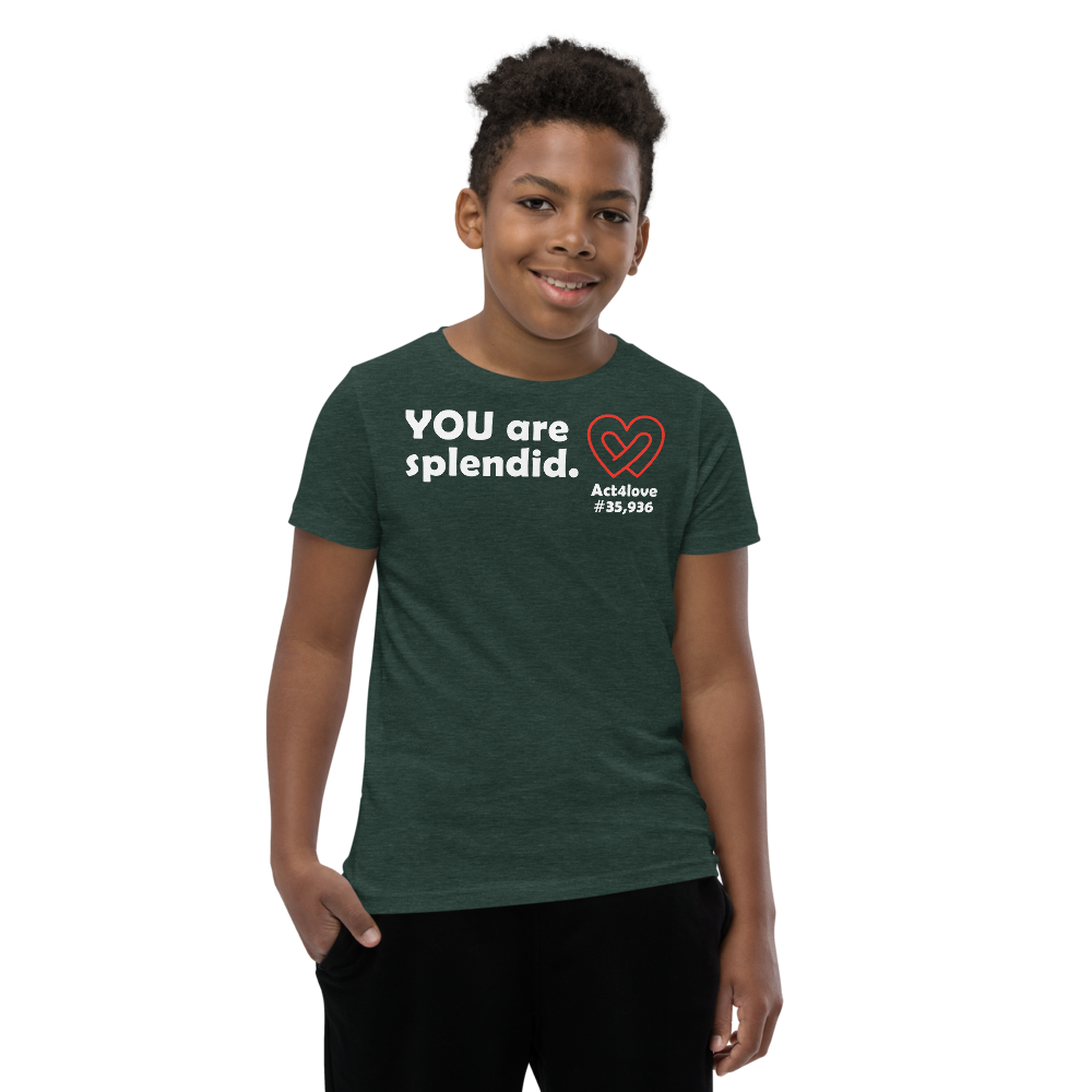 Act4love™ Uplifting Teen Unisex T-Shirt – White Text (Limited Edition)