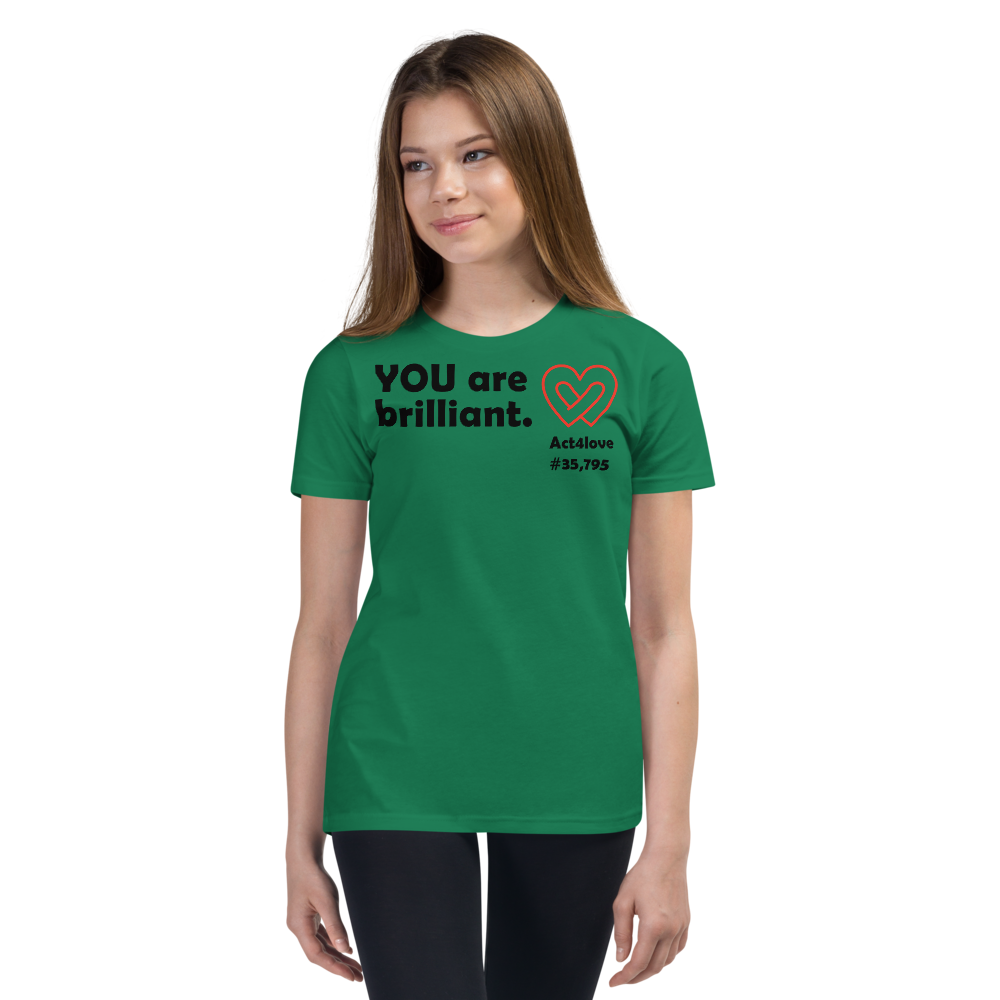 Act4love™ Uplifting Teen Unisex T-Shirt – Black Text (Limited Edition)