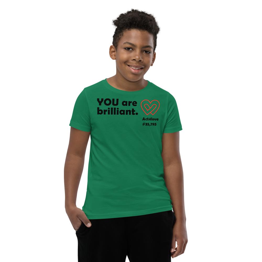 Act4love™ Uplifting Teen Unisex T-Shirt – Black Text (Limited Edition)