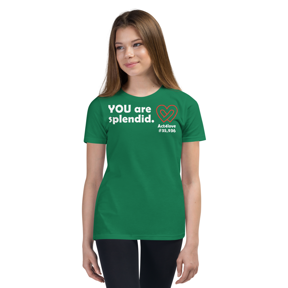 Act4love™ Uplifting Teen Unisex T-Shirt – White Text (Limited Edition)