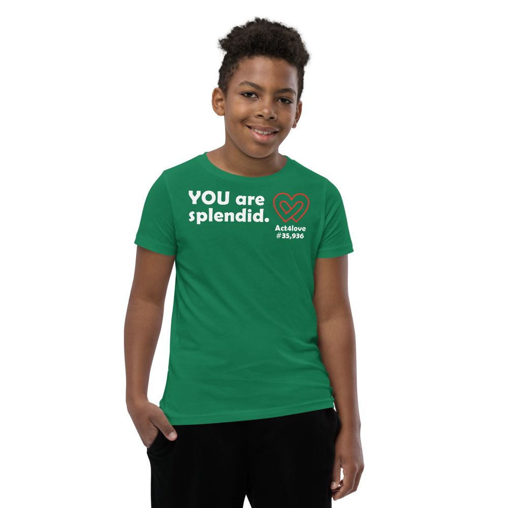 Act4love™ Uplifting Teen Unisex T-Shirt – White Text (Limited Edition)