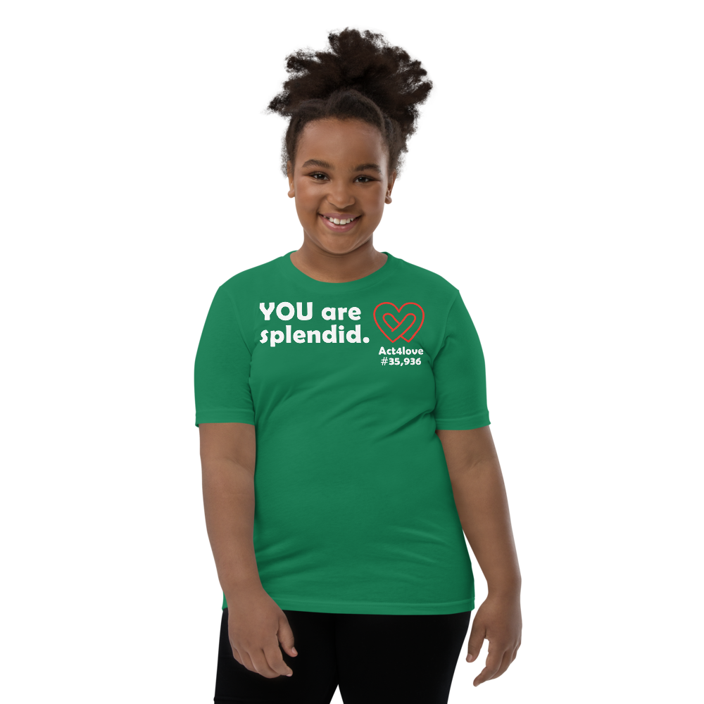 Act4love™ Uplifting Teen Unisex T-Shirt – White Text (Limited Edition)