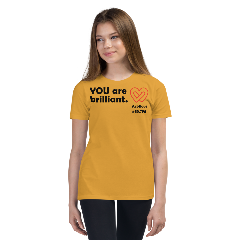 Act4love™ Uplifting Teen Unisex T-Shirt – Black Text (Limited Edition)