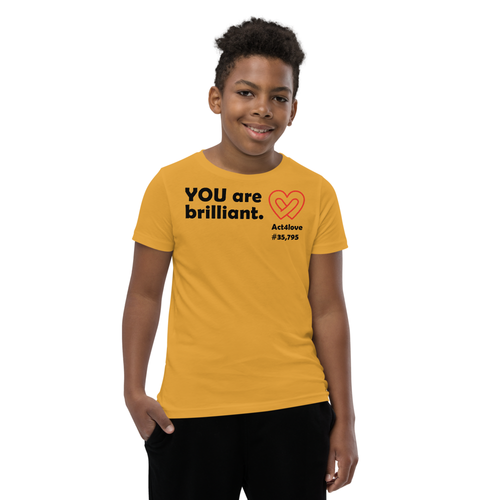 Act4love™ Uplifting Teen Unisex T-Shirt – Black Text (Limited Edition)