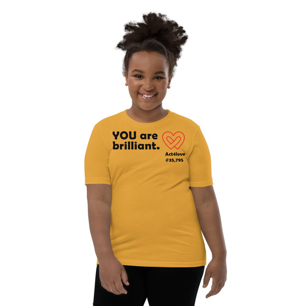 Act4love™ Uplifting Teen Unisex T-Shirt – Black Text (Limited Edition)