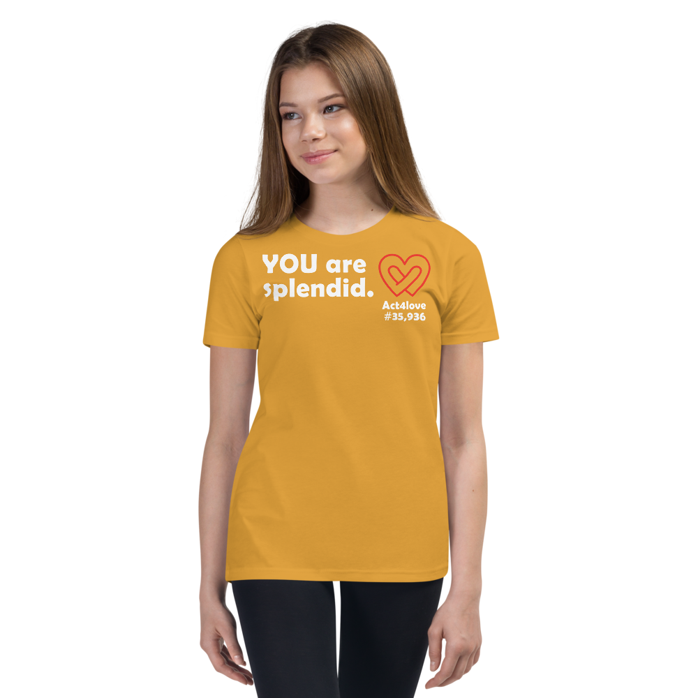 Act4love™ Uplifting Teen Unisex T-Shirt – White Text (Limited Edition)
