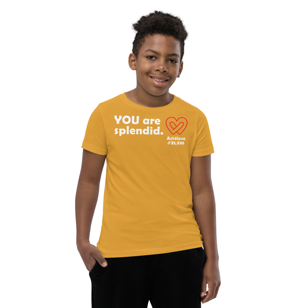 Act4love™ Uplifting Teen Unisex T-Shirt – White Text (Limited Edition)