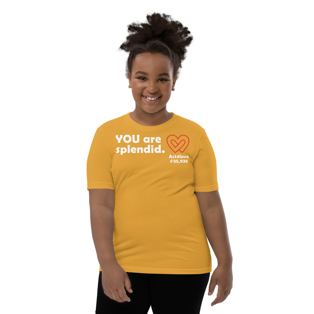 Act4love™ Uplifting Teen Unisex T-Shirt – White Text (Limited Edition)