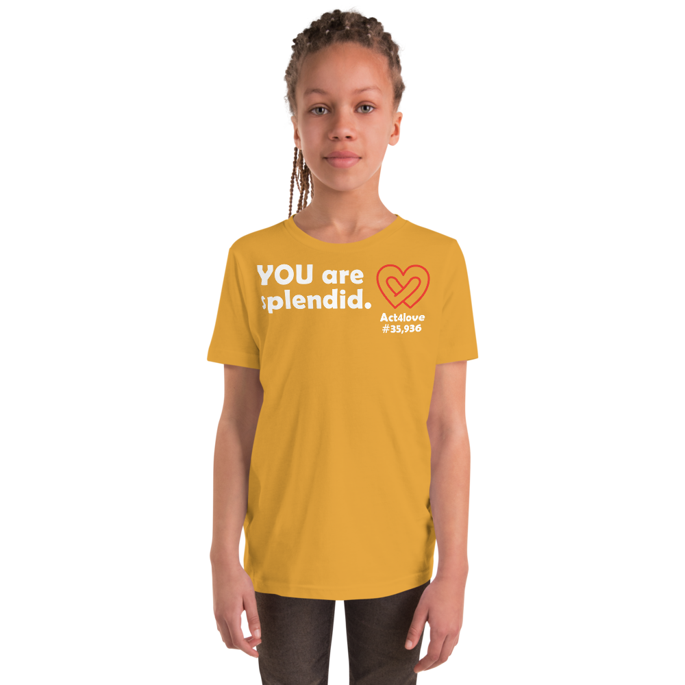 Act4love™ Uplifting Teen Unisex T-Shirt – White Text (Limited Edition)