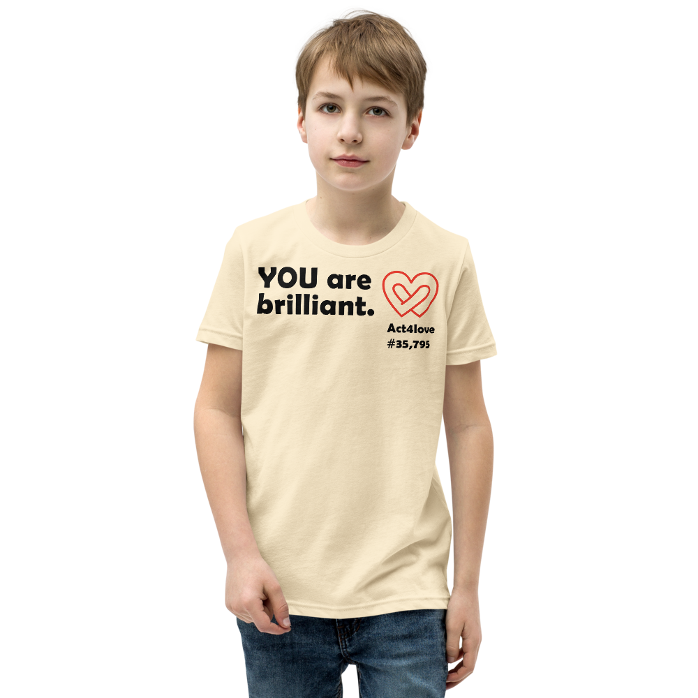 Act4love™ Uplifting Teen Unisex T-Shirt – Black Text (Limited Edition)