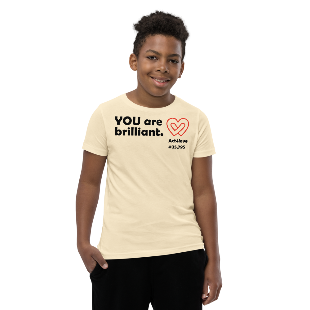 Act4love™ Uplifting Teen Unisex T-Shirt – Black Text (Limited Edition)
