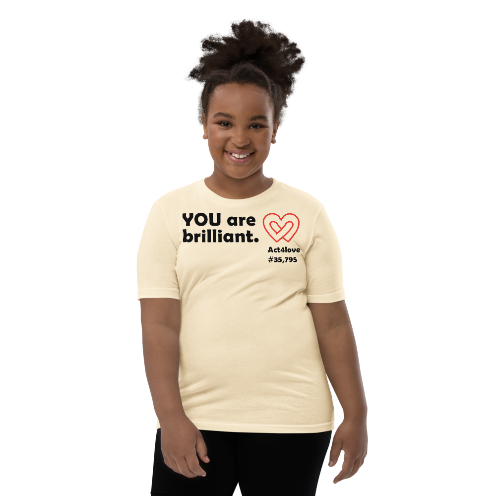 Act4love™ Uplifting Teen Unisex T-Shirt – Black Text (Limited Edition)