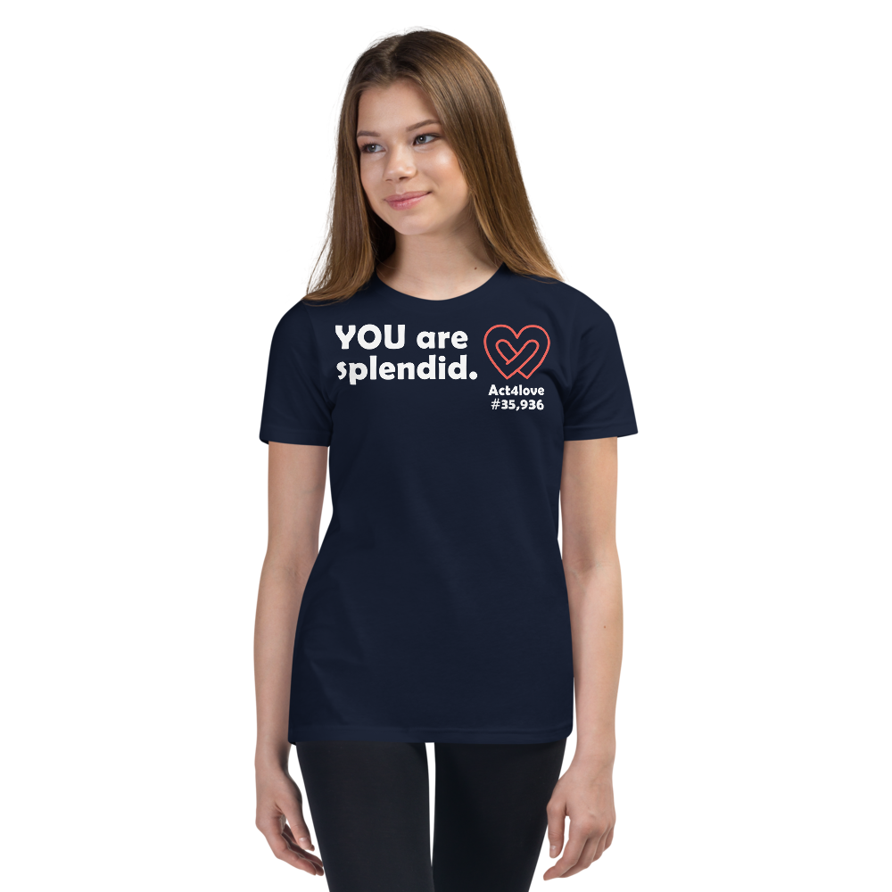 Act4love™ Uplifting Teen Unisex T-Shirt – White Text (Limited Edition)