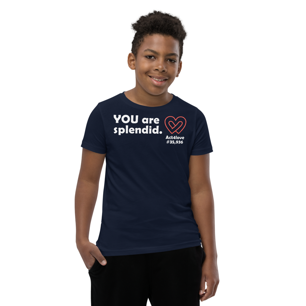 Act4love™ Uplifting Teen Unisex T-Shirt – White Text (Limited Edition)
