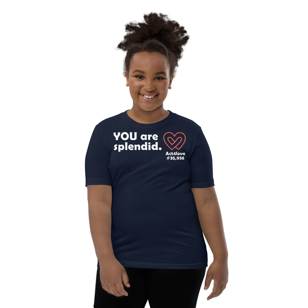 Act4love™ Uplifting Teen Unisex T-Shirt – White Text (Limited Edition)