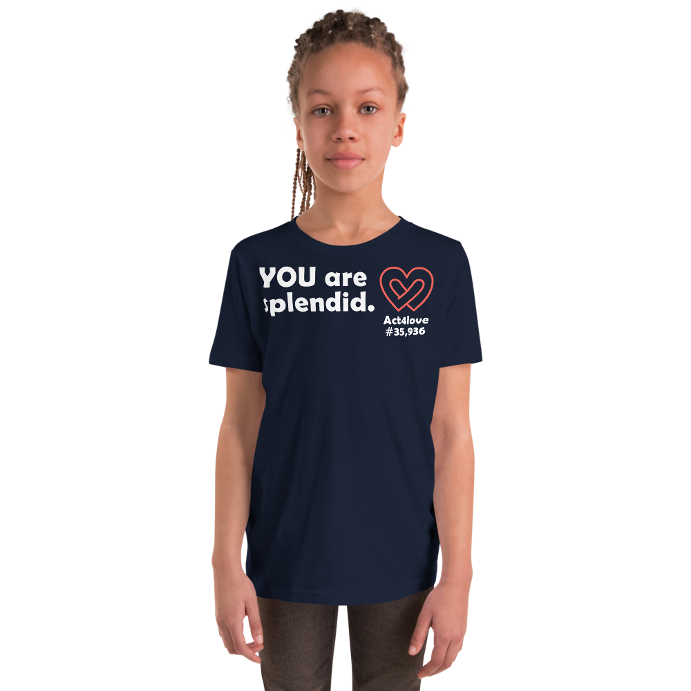 Act4love™ Uplifting Teen Unisex T-Shirt – White Text (Limited Edition)
