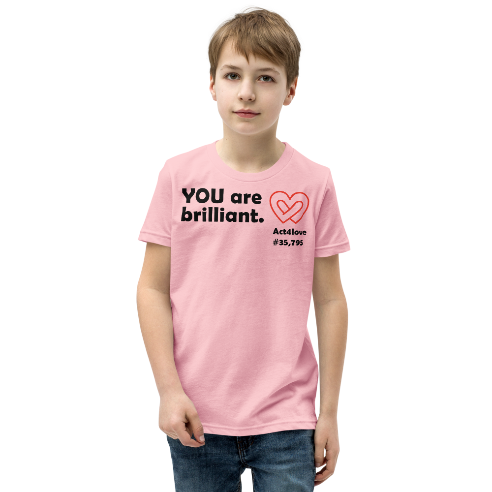 Act4love™ Uplifting Teen Unisex T-Shirt – Black Text (Limited Edition)