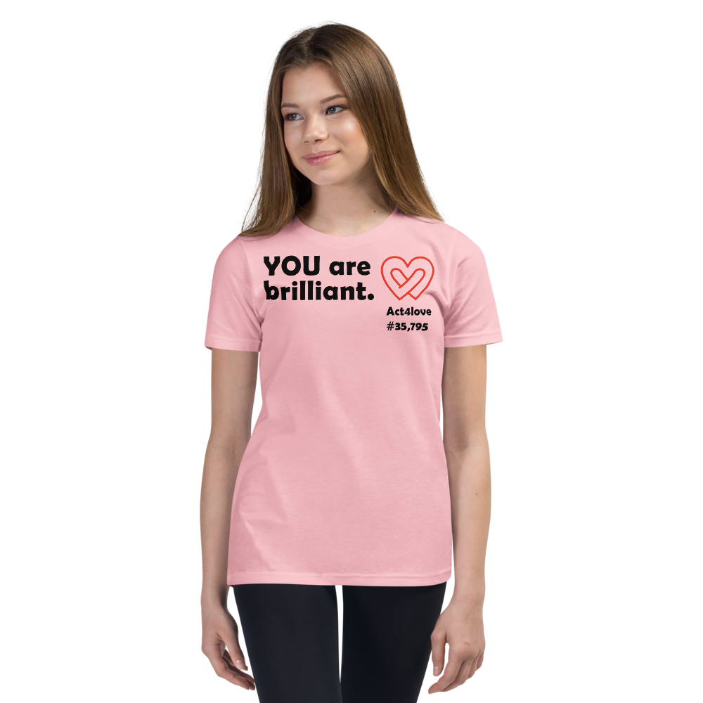 Act4love™ Uplifting Teen Unisex T-Shirt – Black Text (Limited Edition)