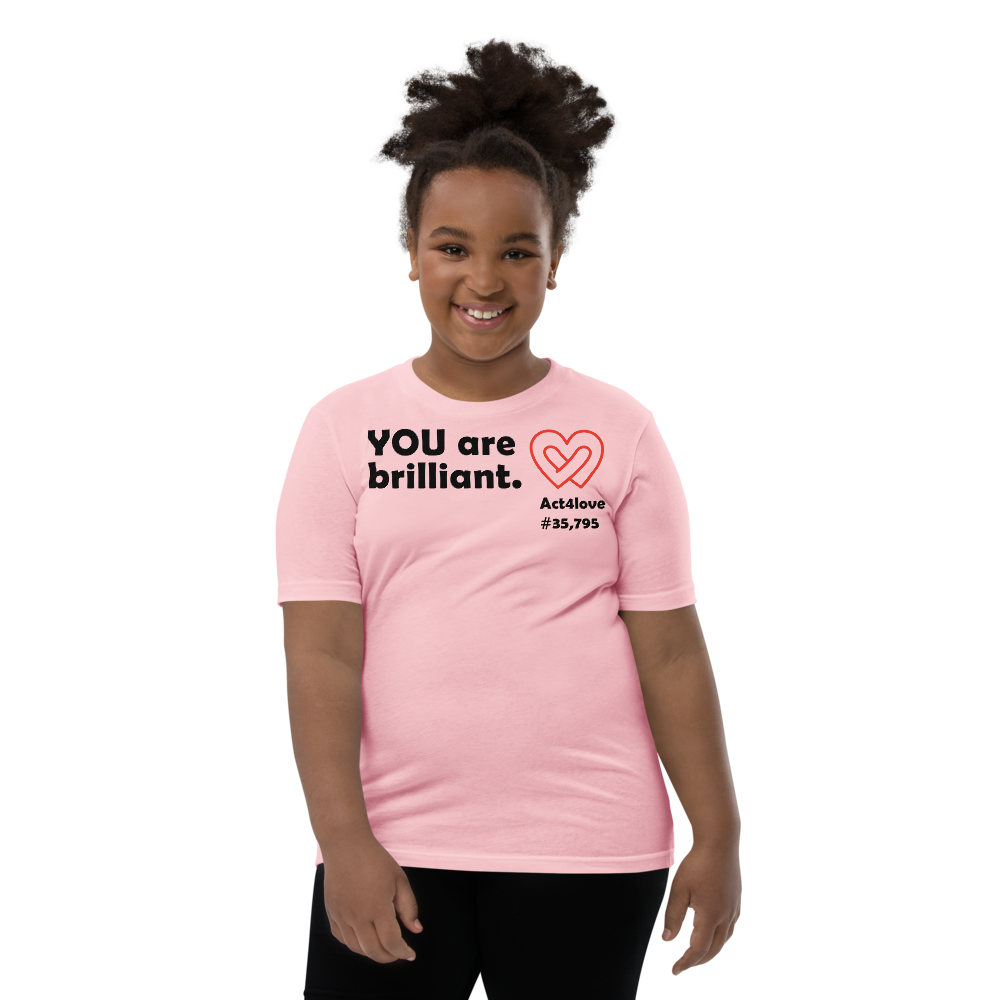 Act4love™ Uplifting Teen Unisex T-Shirt – Black Text (Limited Edition)