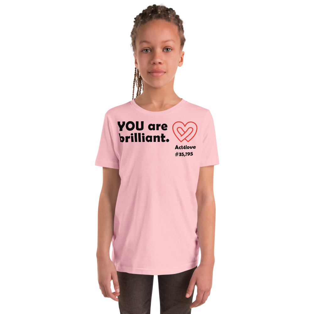 Act4love™ Uplifting Teen Unisex T-Shirt – Black Text (Limited Edition)