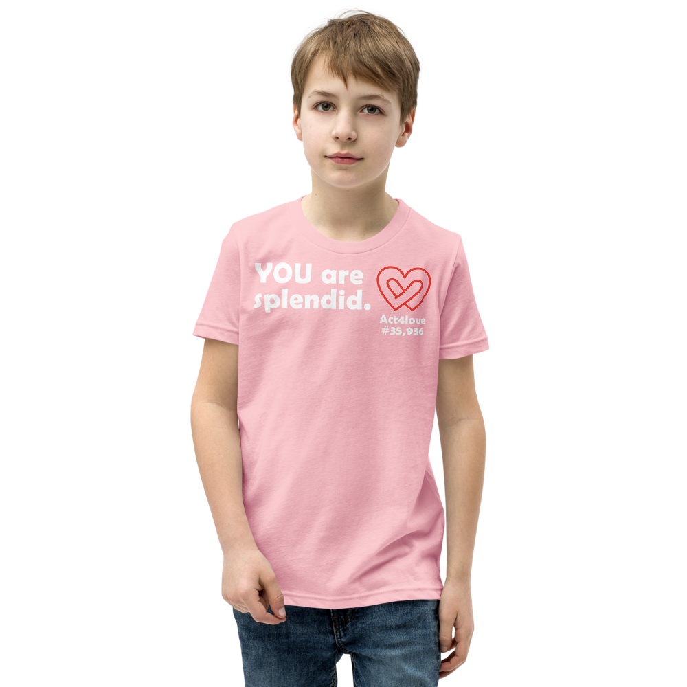 Act4love™ Uplifting Teen Unisex T-Shirt – White Text (Limited Edition)
