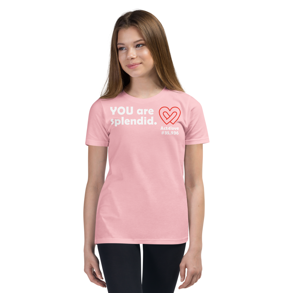 Act4love™ Uplifting Teen Unisex T-Shirt – White Text (Limited Edition)