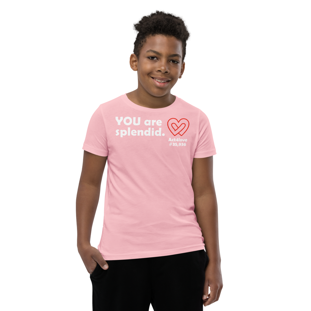 Act4love™ Uplifting Teen Unisex T-Shirt – White Text (Limited Edition)