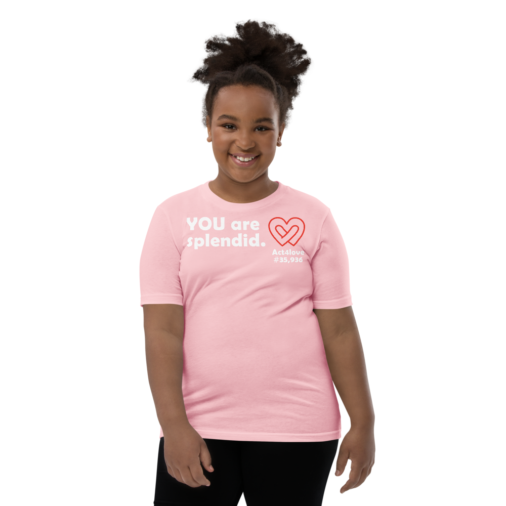 Act4love™ Uplifting Teen Unisex T-Shirt – White Text (Limited Edition)