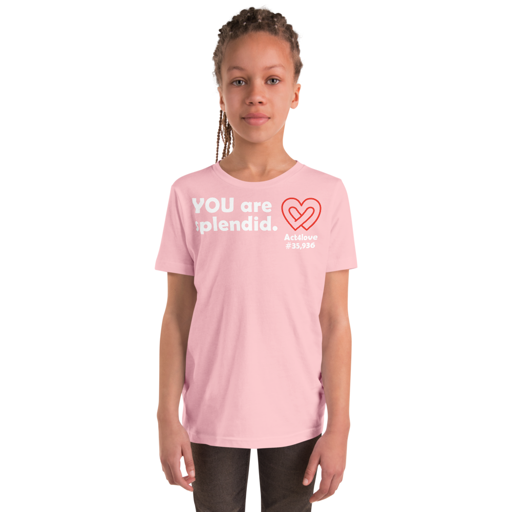 Act4love™ Uplifting Teen Unisex T-Shirt – White Text (Limited Edition)