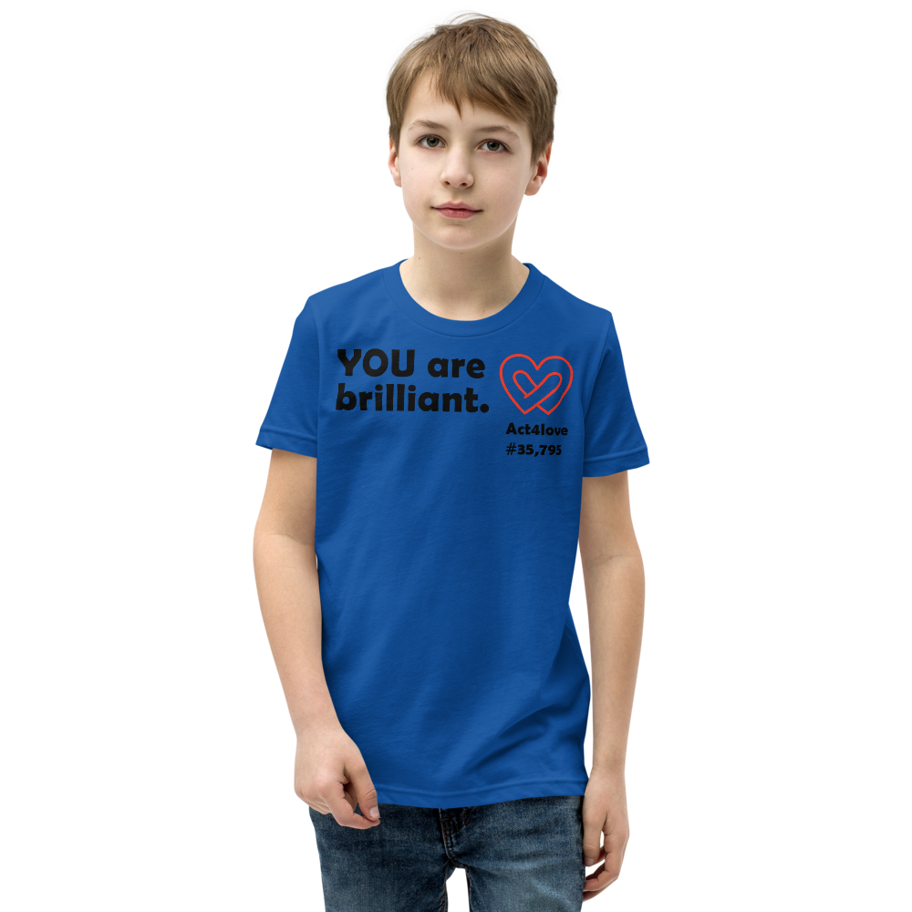 Act4love™ Uplifting Teen Unisex T-Shirt – Black Text (Limited Edition)