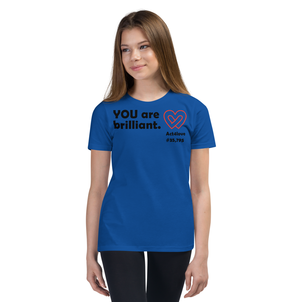 Act4love™ Uplifting Teen Unisex T-Shirt – Black Text (Limited Edition)