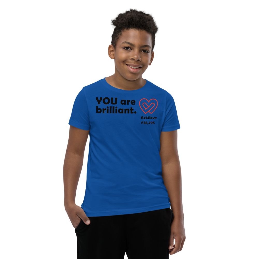 Act4love™ Uplifting Teen Unisex T-Shirt – Black Text (Limited Edition)