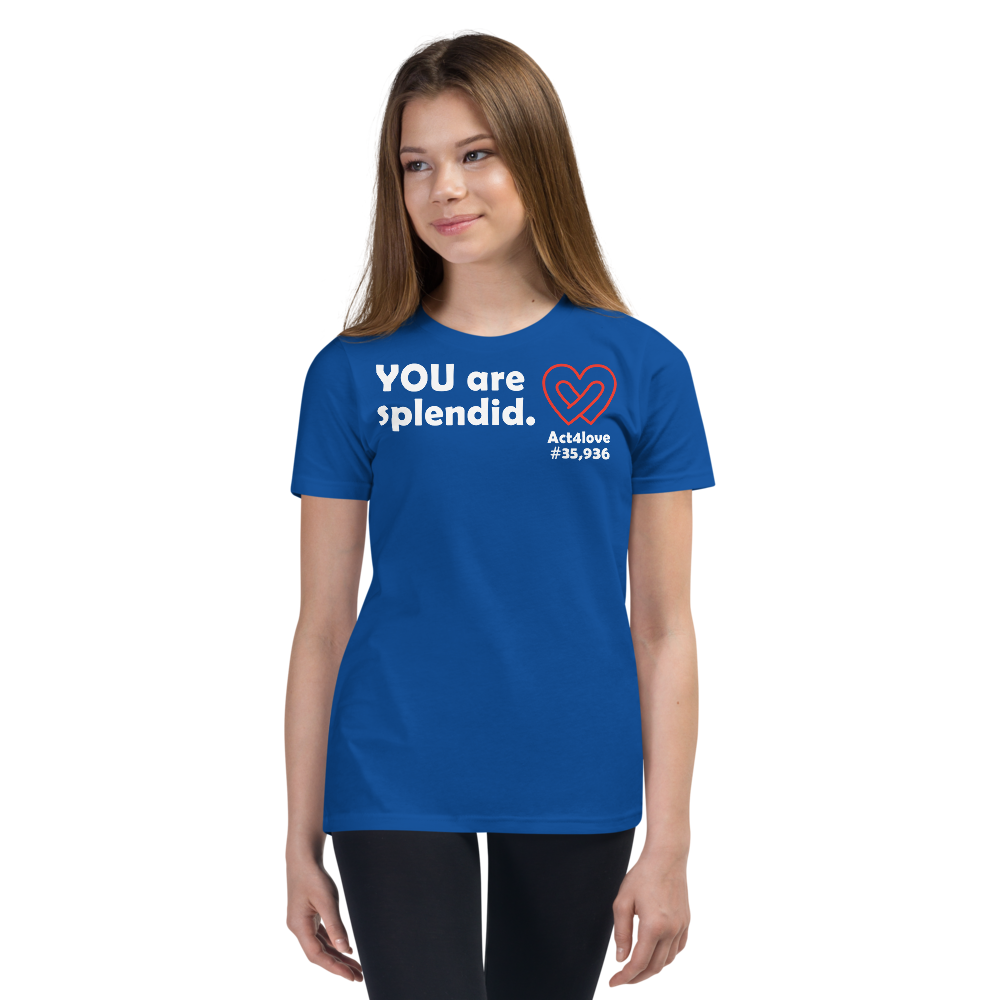 Act4love™ Uplifting Teen Unisex T-Shirt – White Text (Limited Edition)