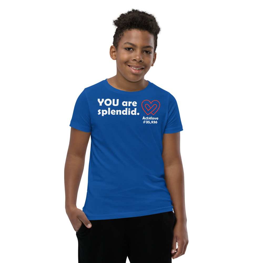 Act4love™ Uplifting Teen Unisex T-Shirt – White Text (Limited Edition)