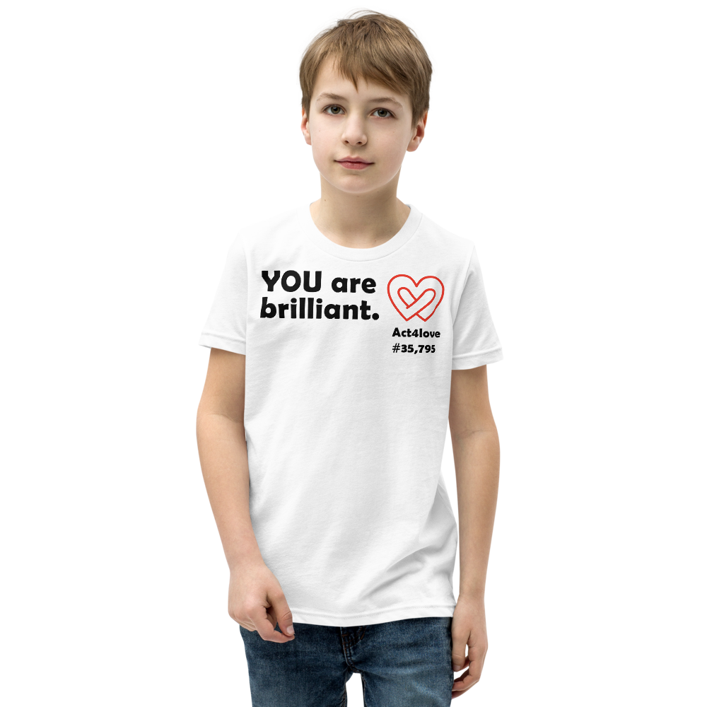 Act4love™ Uplifting Teen Unisex T-Shirt – Black Text (Limited Edition)