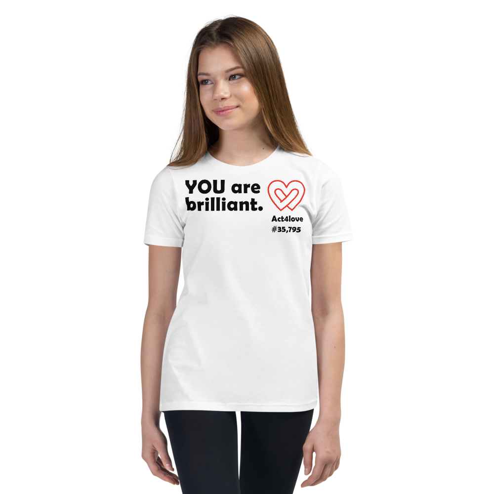 Act4love™ Uplifting Teen Unisex T-Shirt – Black Text (Limited Edition)