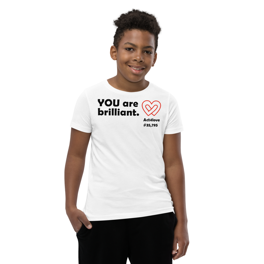 Act4love™ Uplifting Teen Unisex T-Shirt – Black Text (Limited Edition)