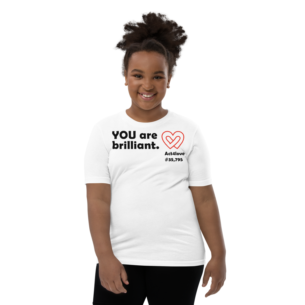 Act4love™ Uplifting Teen Unisex T-Shirt – Black Text (Limited Edition)