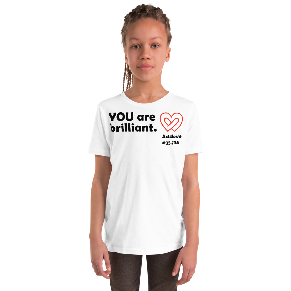 Act4love™ Uplifting Teen Unisex T-Shirt – Black Text (Limited Edition)