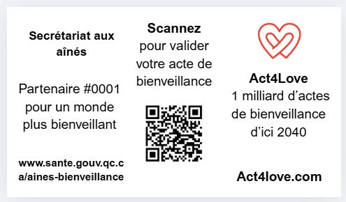 Pack d'extension de l'organisation Act4Love – 2 000 cartes inspirantes co-marquées (abonnement mensuel)