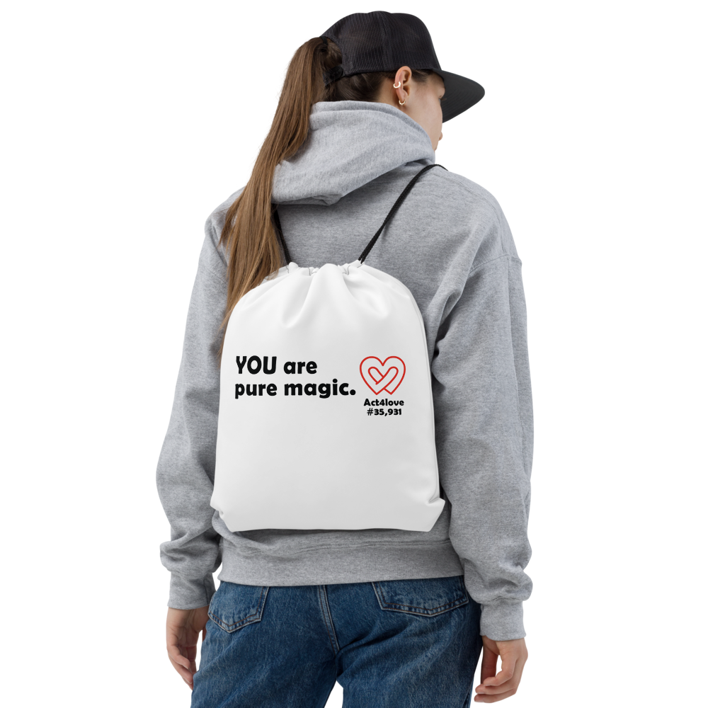 ACT4LOVE™ Uplifting Drawstring Bag - White – Limited Edition