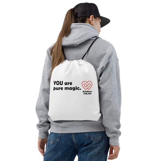 ACT4LOVE™ Uplifting Drawstring Bag - White – Limited Edition