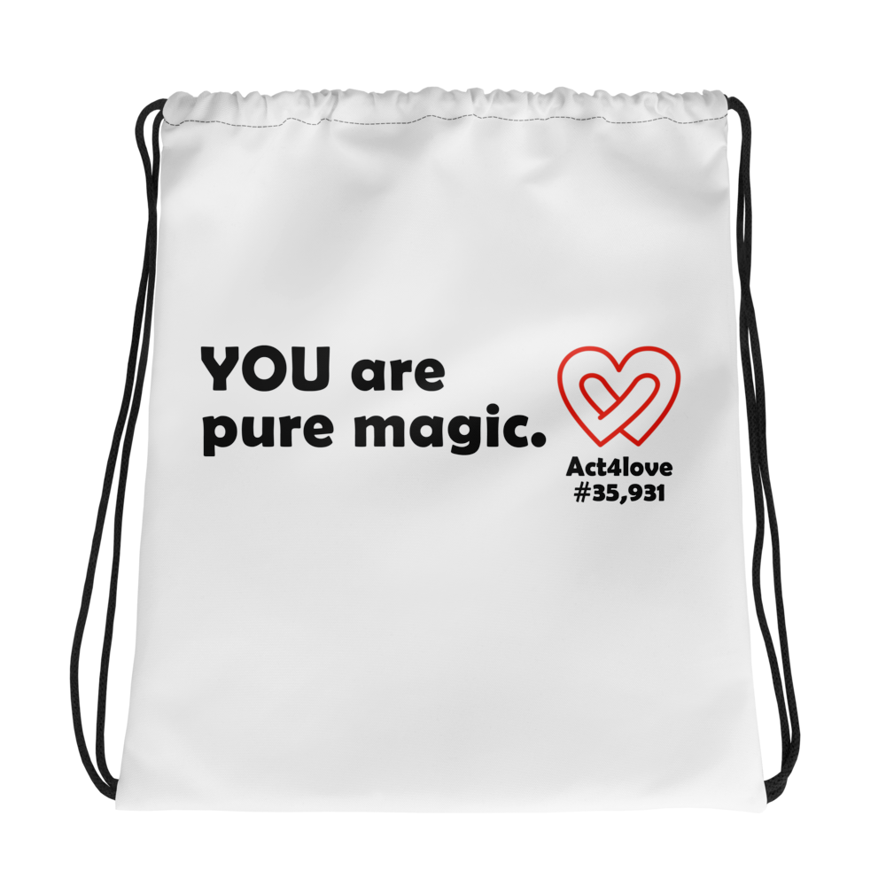 ACT4LOVE™ Uplifting Drawstring Bag - White – Limited Edition