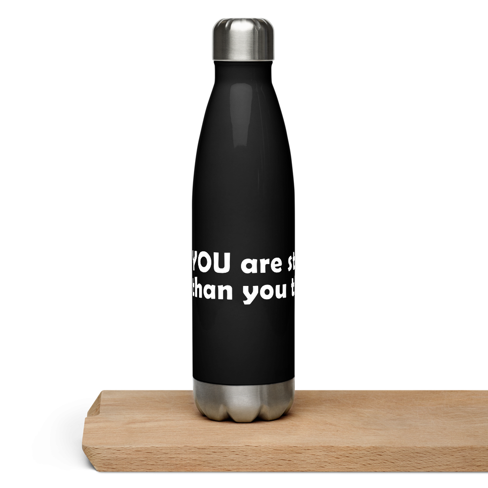 Act4love™ Uplifting Stainless Steel Water Bottle color Black – Limited Edition