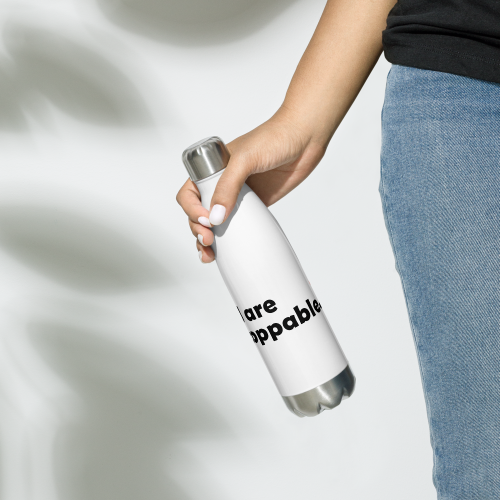 Act4love™ Uplifting Stainless Steel Water Bottle – White - Limited Edition