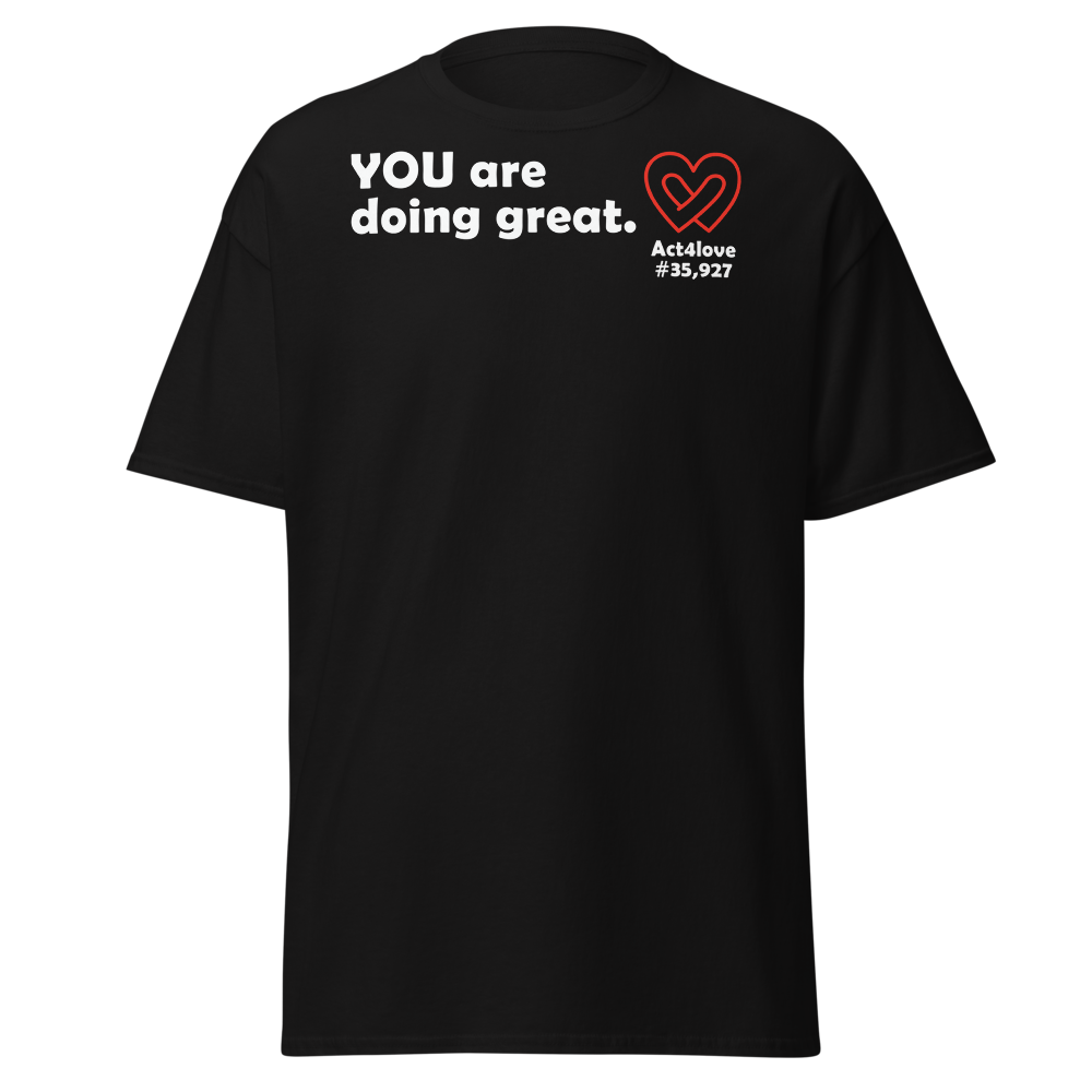 ACT4LOVE™ Uplifting Women Relaxed T-Shirt – White Text (Limited Edition)